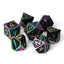 Die Hard Dice - Metal RPG Polyhedral Dice Set - Dark Nexus Hexbreaker [7pc]