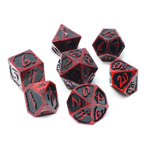 Die Hard Dice Metal RPG Polyhedral Dice Set - Hellforge Hexbreaker [7ct]