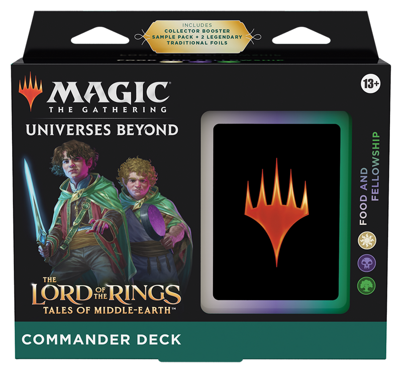 MTG The Lord of the Rings: Tales of Middle-earth - Commander Deck - Food & Fellowship + Collector Booster Sample Pack