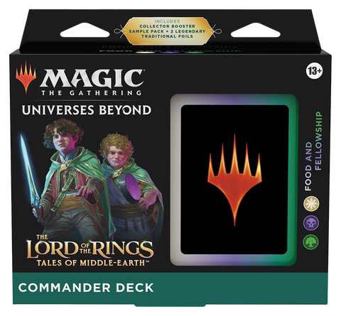 MTG The Lord of the Rings: Tales of Middle-earth - Commander Deck - Food & Fellowship + Collector Booster Sample Pack