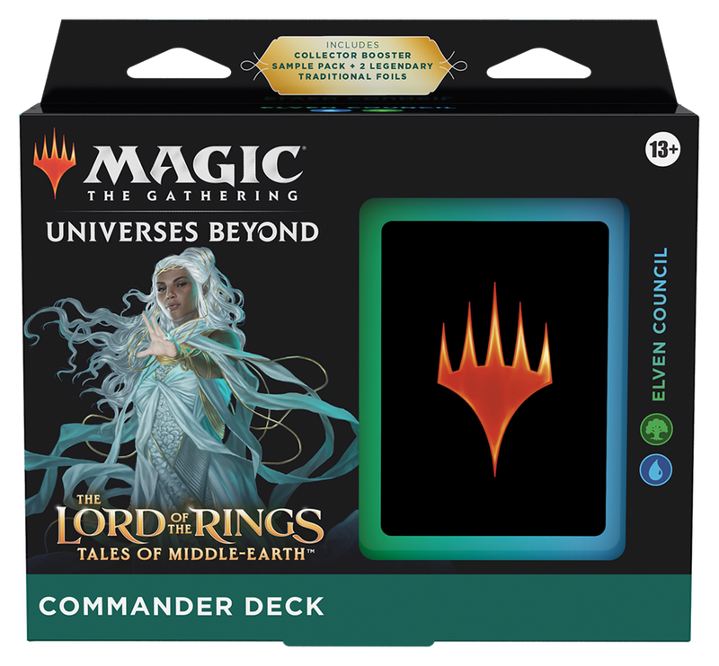 MTG The Lord of the Rings: Tales of Middle-earth - Commander Deck - Elven Council + Collector Booster Sample Pack