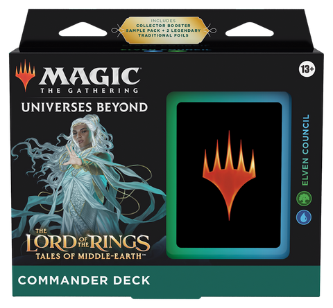 MTG The Lord of the Rings: Tales of Middle-earth - Commander Deck - Elven Council + Collector Booster Sample Pack