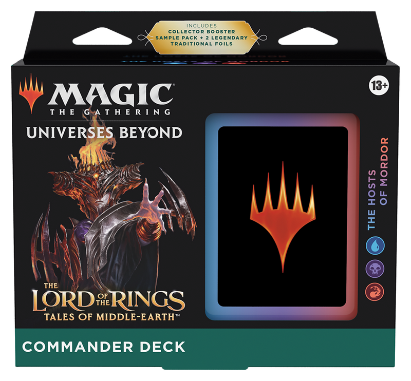 MTG The Lord of the Rings: Tales of Middle-earth - Commander Deck - The Hosts of Mordor + Collector Booster Sample Pack