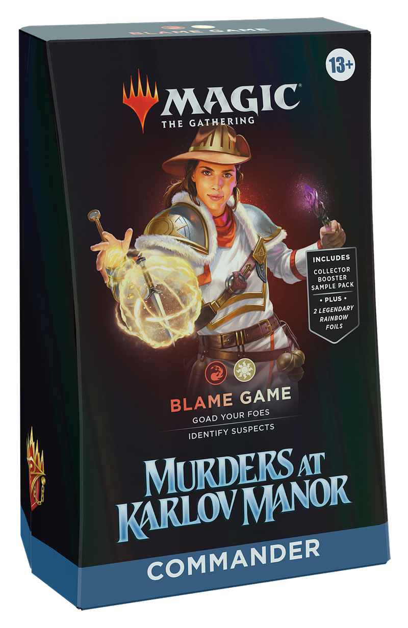 MTG Murders at Karlov Manor - Commander Deck | Blame Game + Collector Booster Sample Pack