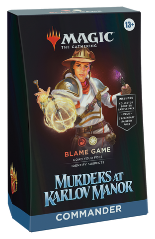 MTG Murders at Karlov Manor - Commander Deck | Blame Game + Collector Booster Sample Pack