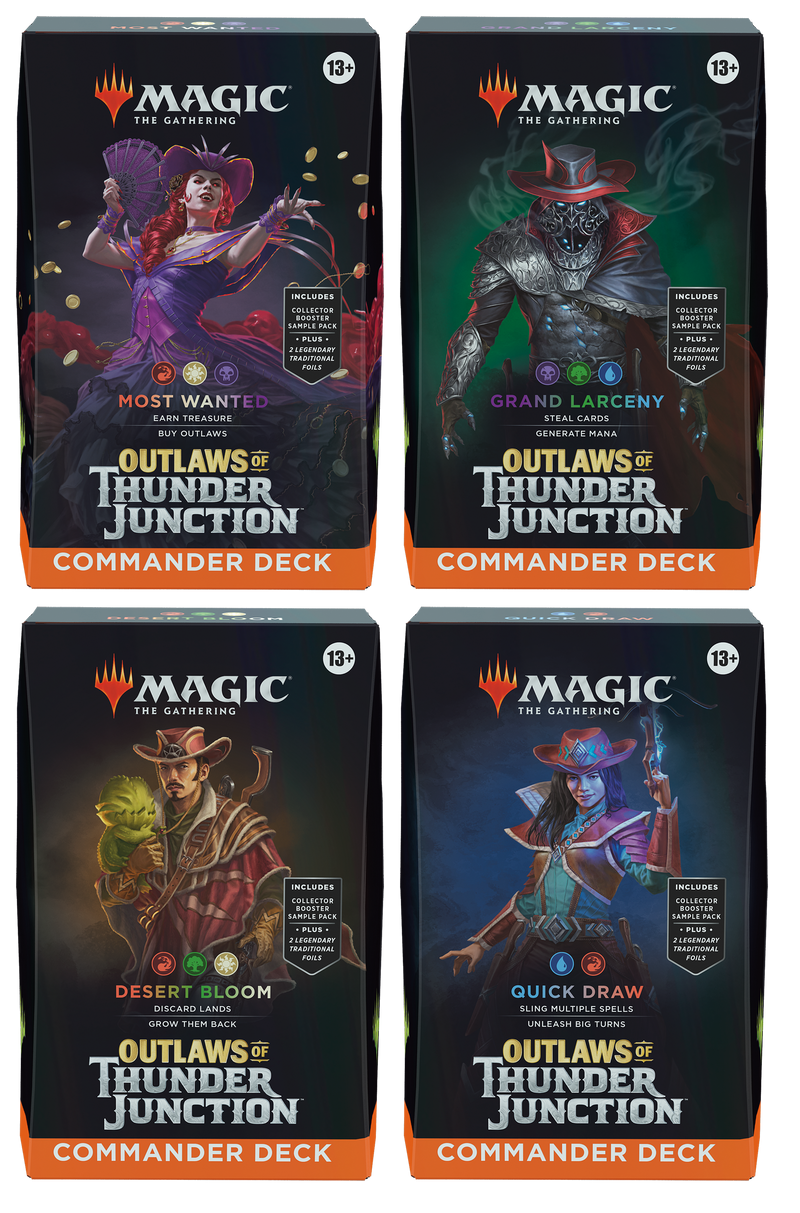 MTG Outlaws of Thunder Junction - Commander Deck | Complete Set of 4 Decks (PREORDER 04/12)