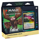 MTG Universes Beyond: Fallout Commander Deck – Mutant Menace (100-Card Deck, 2-Card Collector Booster Sample Pack + Accessories)