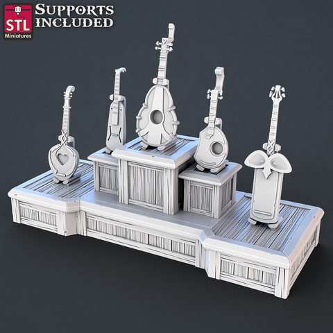 3DP | STL Miniatures: Music Store Set - Display A