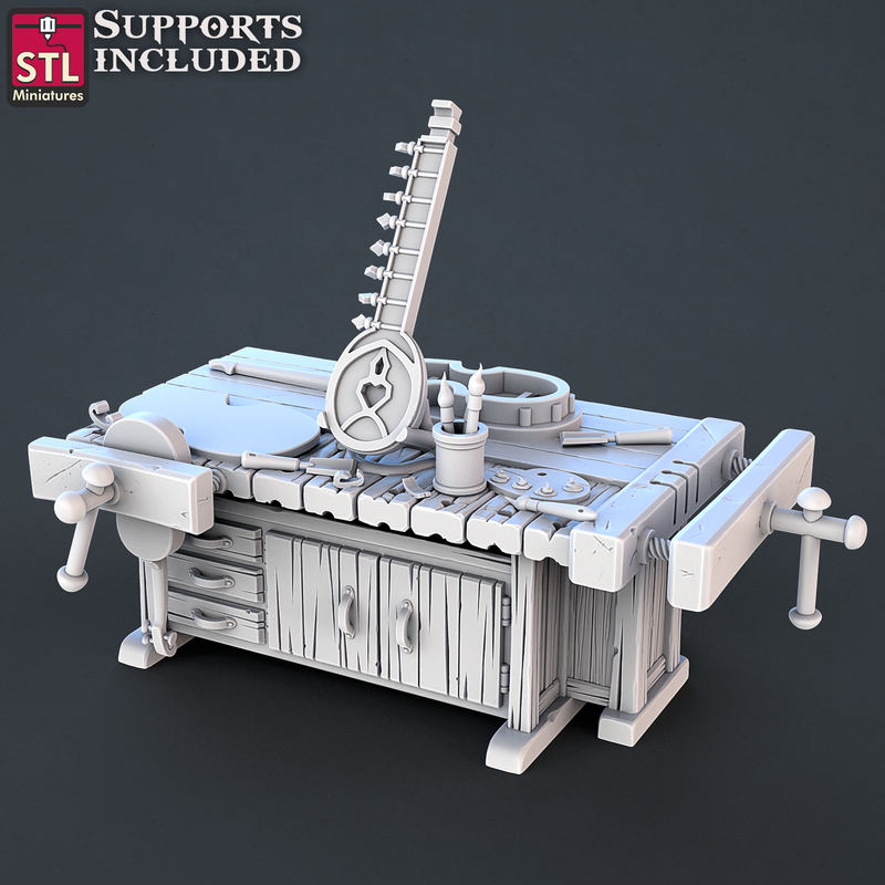 3DP | STL Miniatures: Music Store Set - Workbench