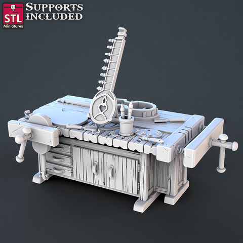 3DP | STL Miniatures: Music Store Set - Workbench