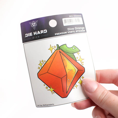 Die Hard Dice Sticker - Dice Orange