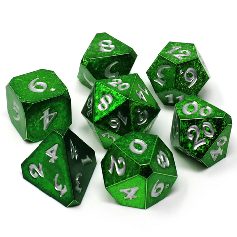 Die Hard Dice RPG Polyhedral Dice Set - Thornslinger w/ Silver [7ct]