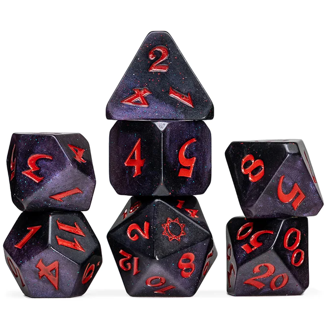 Darrington Press | Critical Role RPG Polyhedral Dice Set: Mighty Nein - Mollymauk Tealeaf [7ct]