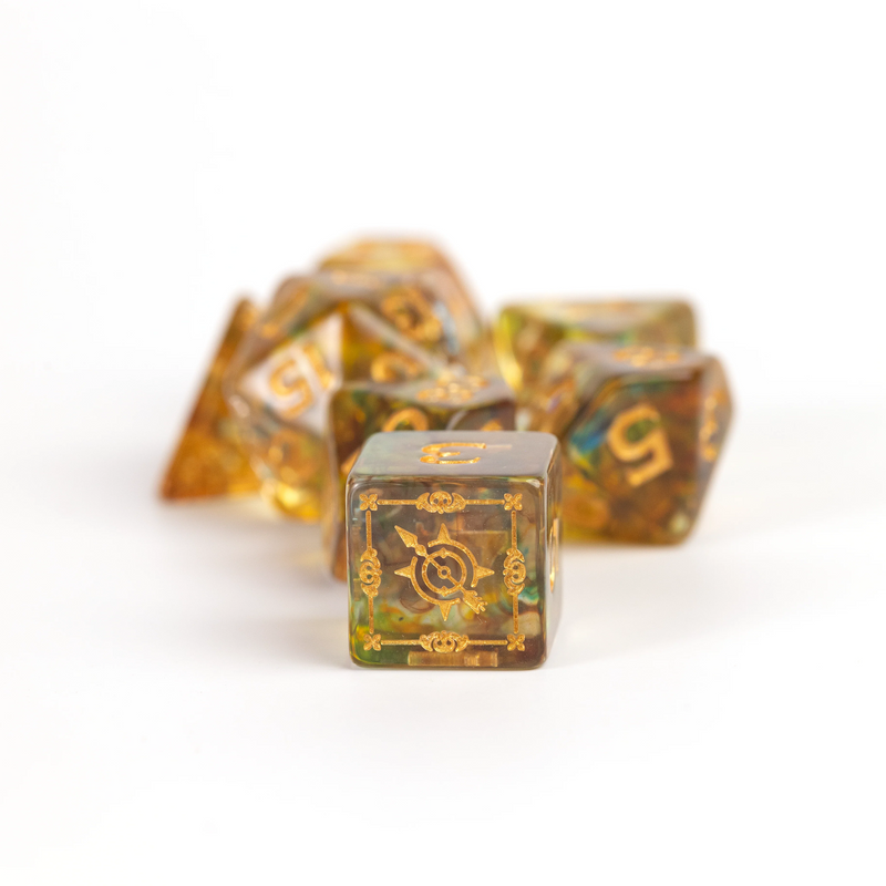 Dungeons & Dragons: Adventure RPG Polyhedral Dice Set - Ranger (Green/Multicolor) [16ct]