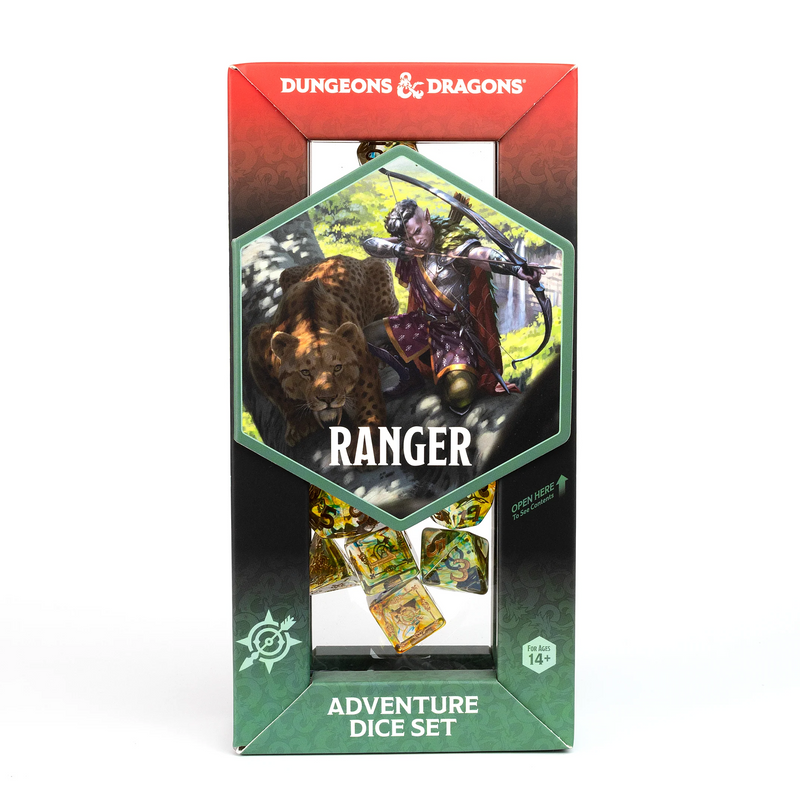 Dungeons & Dragons: Adventure RPG Polyhedral Dice Set - Ranger (Green/Multicolor) [16ct]