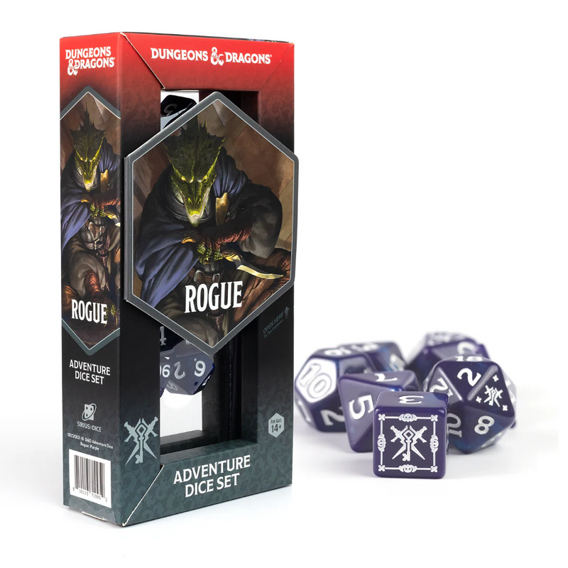 Dungeons & Dragons: Adventure RPG Polyhedral Dice Set - Rogue (Purple) [15ct]