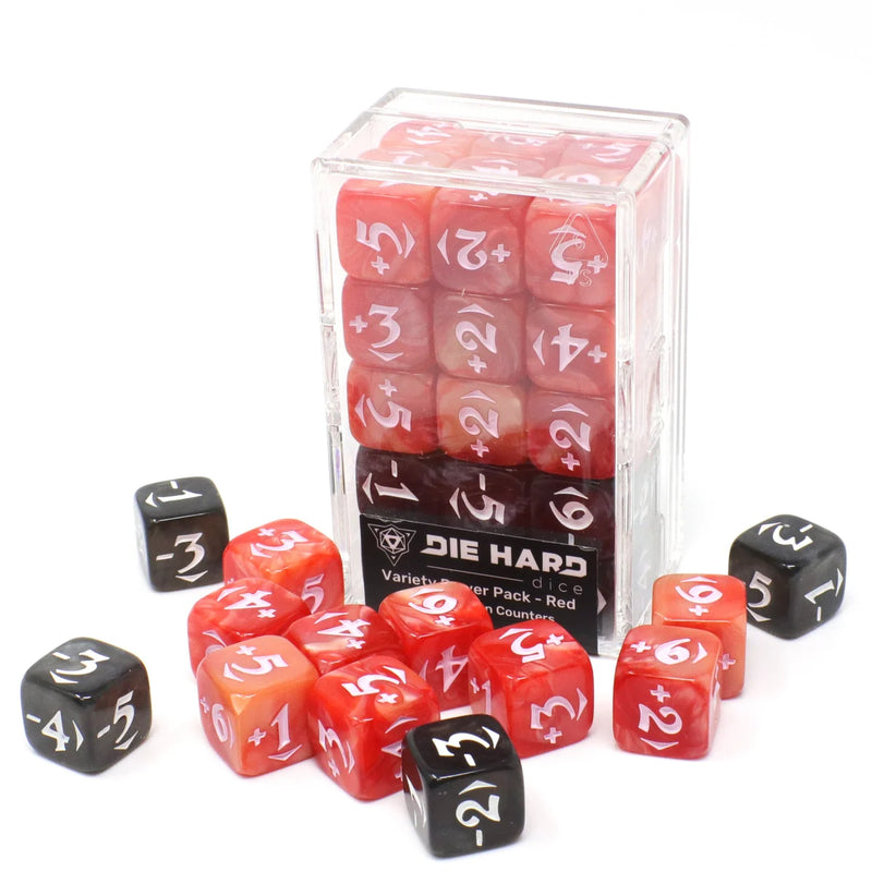 Die Hard Dice - MtG Spindown Counters - Variety Pack - Red [30ct]
