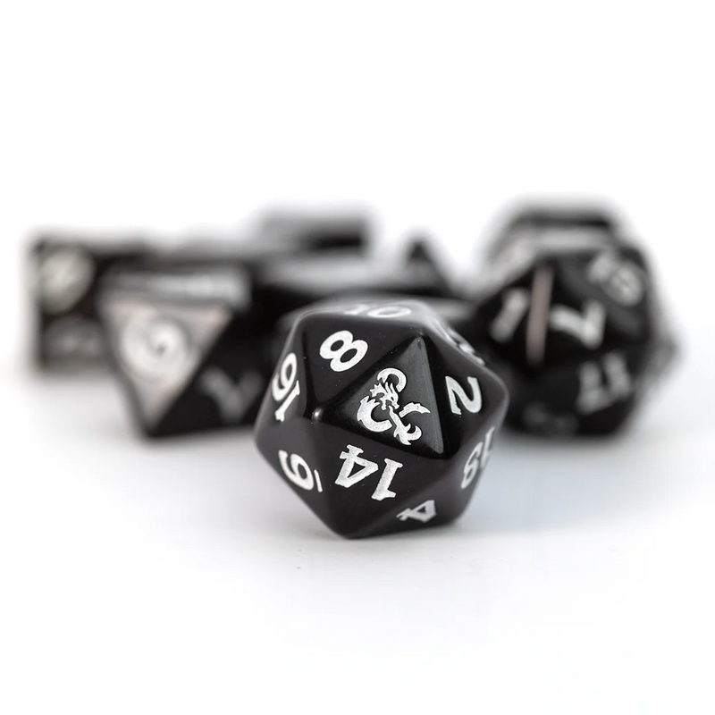 Dungeons & Dragons: New Adventurer RPG Polyhedral Dice Set - Black [11ct]