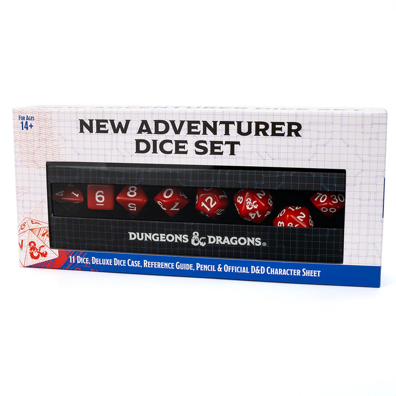 Dungeons & Dragons: New Adventurer RPG Polyhedral Dice Set - Red [11ct]