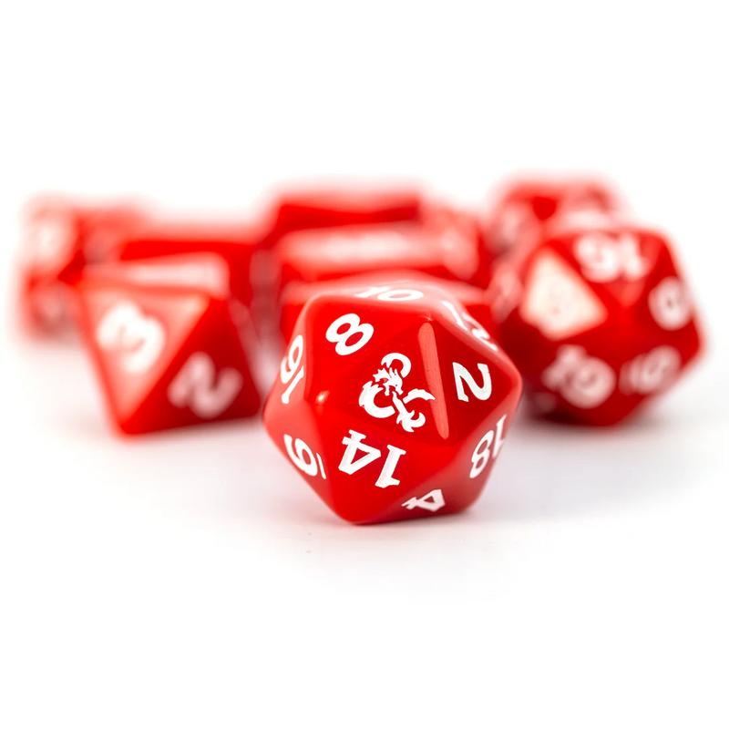 Dungeons & Dragons: New Adventurer RPG Polyhedral Dice Set - Red [11ct]