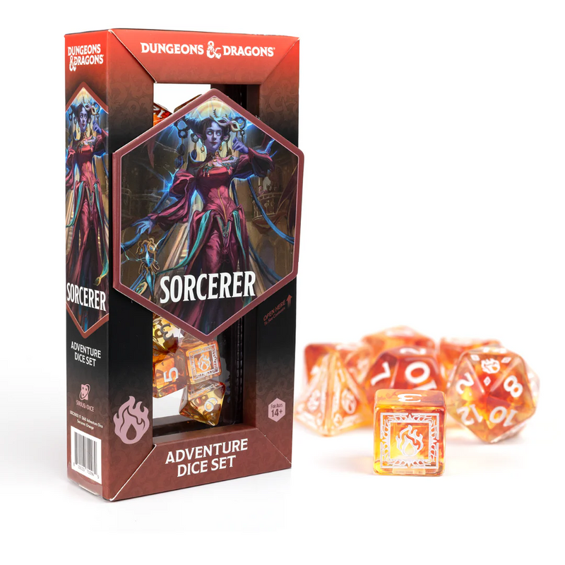 Dungeons & Dragons: Adventure RPG Polyhedral Dice Set - Sorcerer (Orange) [16ct]