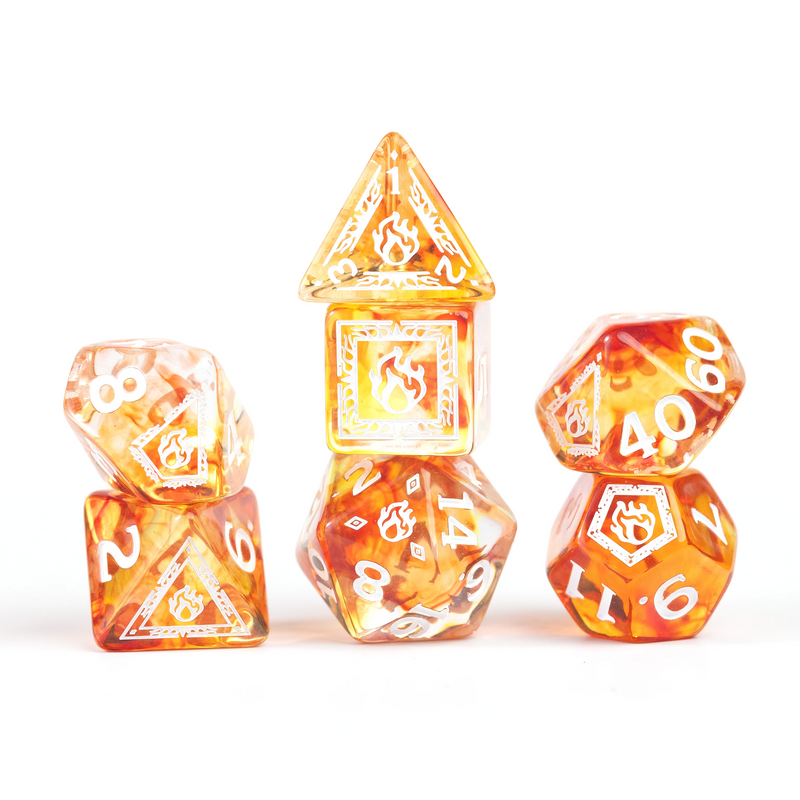 Dungeons & Dragons: Adventure RPG Polyhedral Dice Set - Sorcerer (Orange) [16ct]