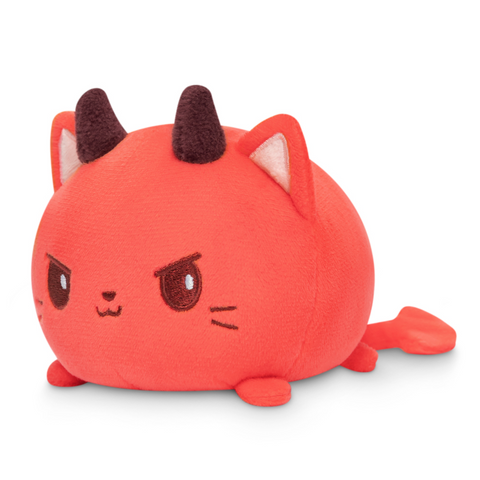 TeeTurtle Plushie Tote Bag - Red Devil Cats Tote Bag + Red Devil Cat Plushie