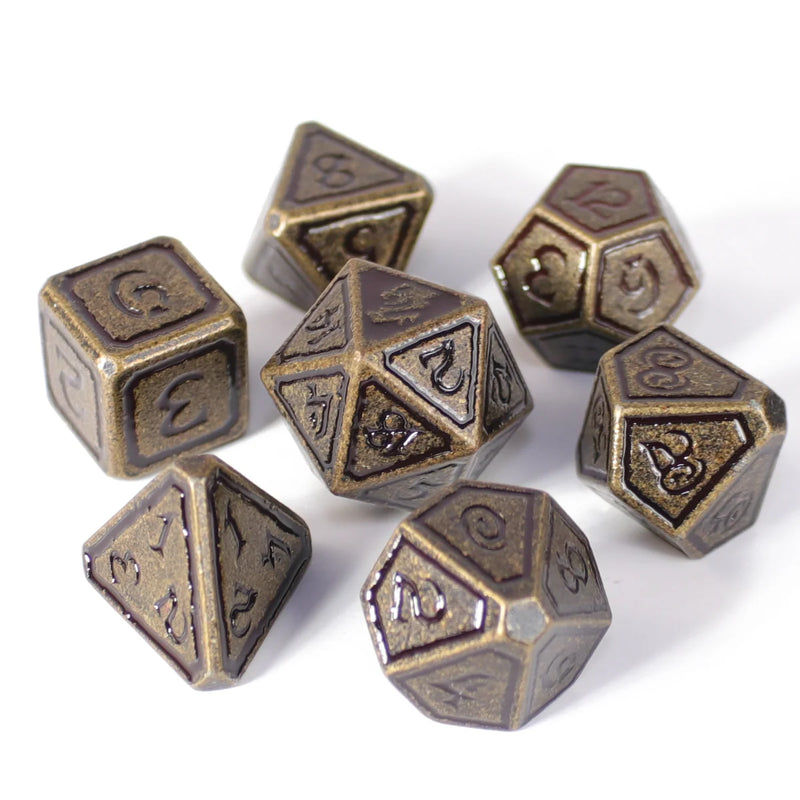 Die Hard Dice - Metal RPG Polyhedral Dice Set - Unearthed Bloodline [7pc]