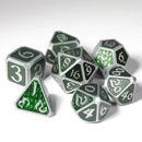 Die Hard Dice - Metal RPG Polyhedral Dice Set - Drakona Ventus Chloros [7pc]