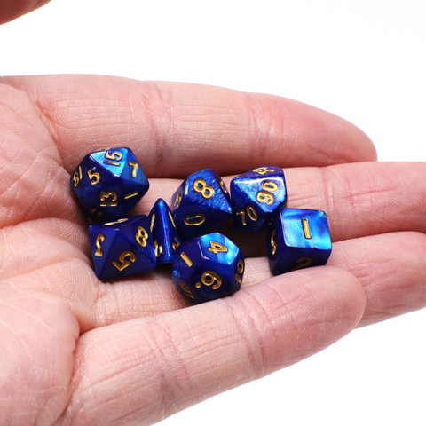 Die Hard Dice Mini RPG Polyhedral Dice Set - Critlings Fountain Blue [7ct]