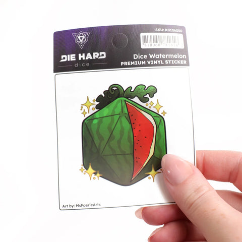 Die Hard Dice Sticker - Dice Watermelon