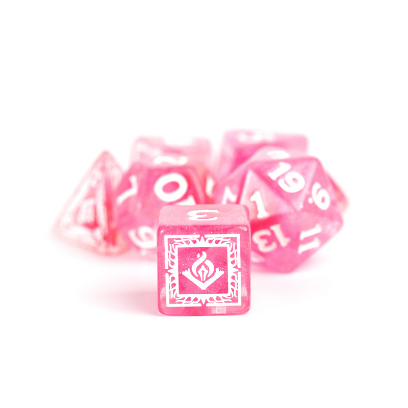 Dungeons & Dragons: Adventure RPG Polyhedral Dice Set - Wizard (Fuchsia) [16ct]