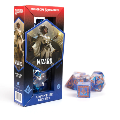 Dungeons & Dragons: Adventure RPG Polyhedral Dice Set - Wizard (Blue) [16ct]