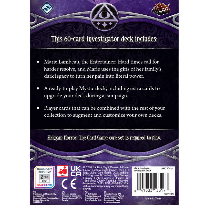 Arkham Horror: The Card Game - Marie Lambeau Investigator Deck [Expansion]