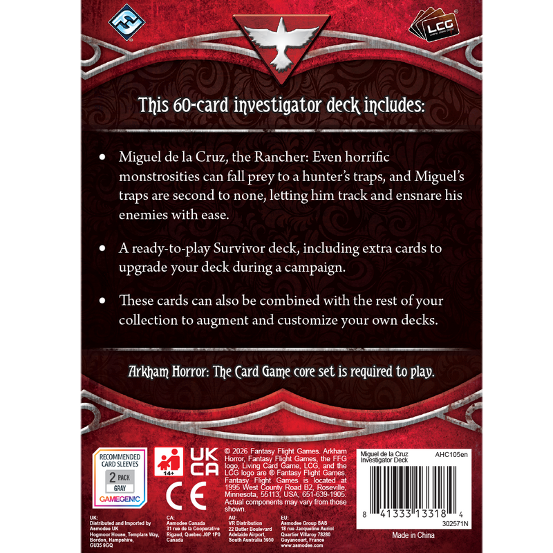 Arkham Horror: The Card Game - Miguel de la Cruz Investigator Deck [Expansion]
