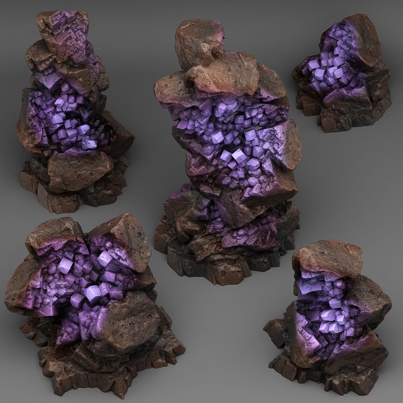 3DP | Ancient Hidden Crystals [Fantastic Plants and Rocks]