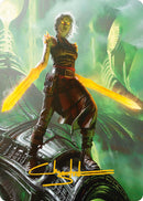 Nahiri, the Unforgiving Art Card (Gold-Stamped Signature) [Phyrexia: All Will Be One Art Series]