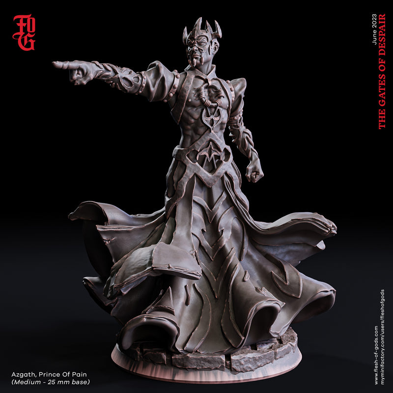 3DP | Flesh of Gods: The Gates of Despair - Azgath, Prince of Pain (Medium - 25mm base)