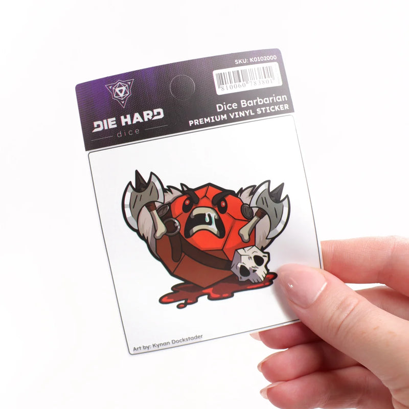 Die Hard Dice Sticker - Dice Barbarian