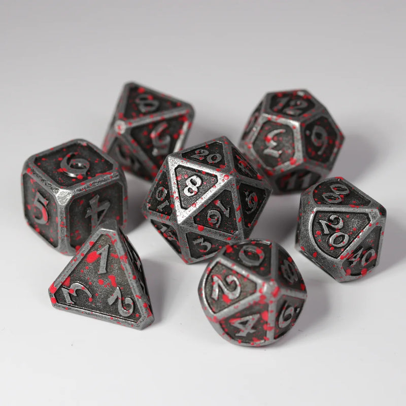 Die Hard Dice - Metal RPG Polyhedral Dice Set - Bloodsworn [7pc]