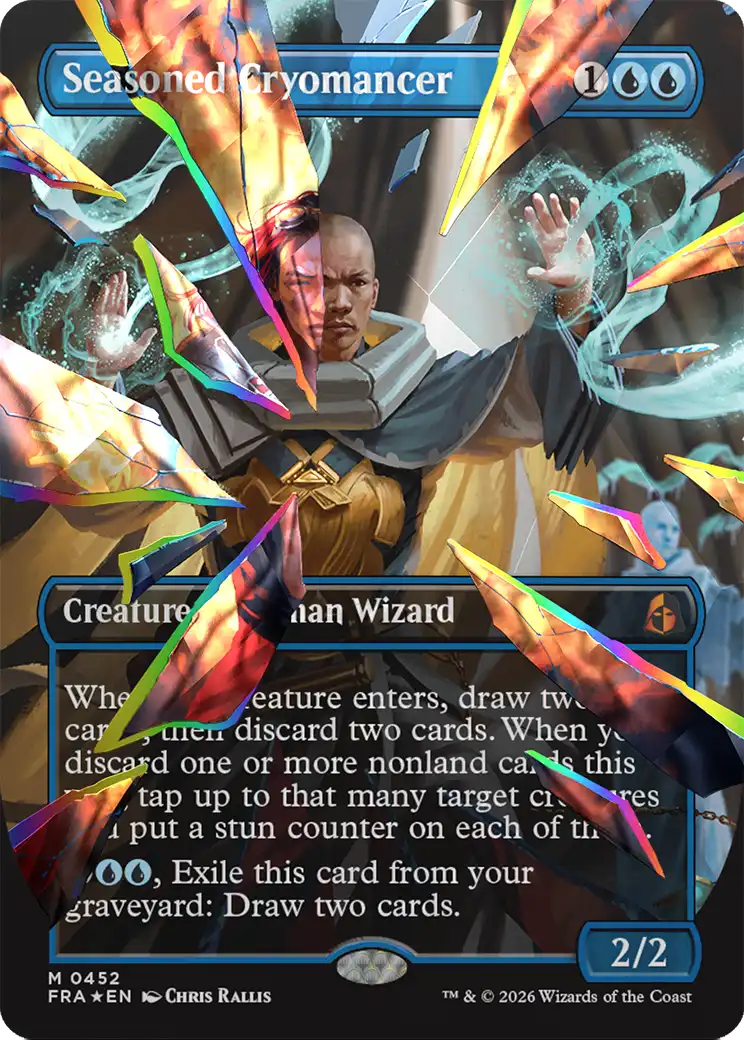 Seasoned Cryomancer (Borderless) (Facet Foil) (0452) [Reality Fracture]