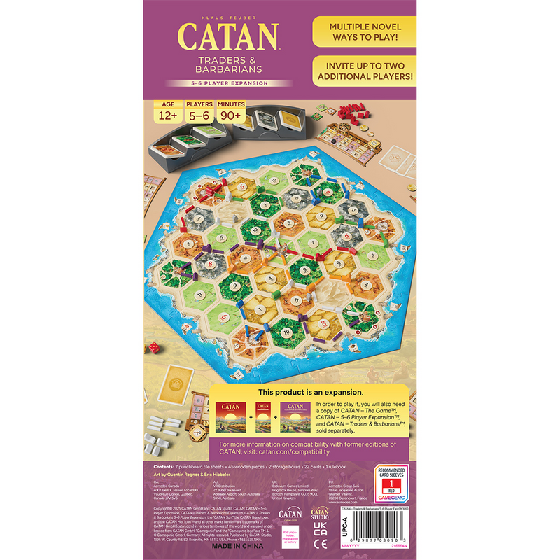 CATAN® - Traders & Barabarians 5-6 Player (6E) [Expansion Game]