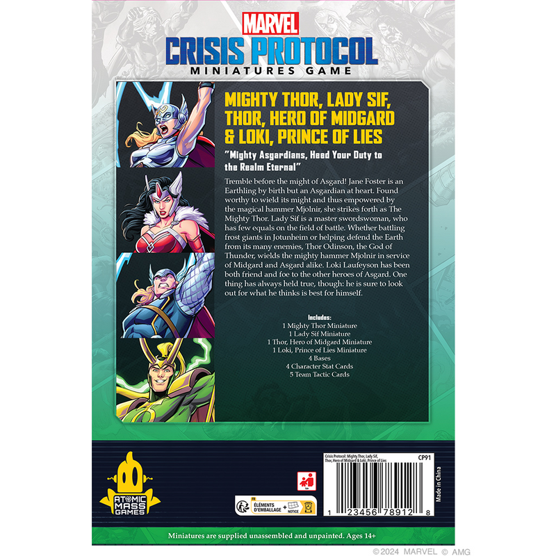 Marvel: Crisis Protocol - Mighty Thor, Lady Sif, Thor, Hero of Midgard & Loki, Prince of Lies