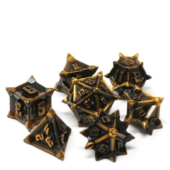 Die Hard Dice Metal RPG Polyhedral Dice Set - Thorncraft Bronze [7pc]