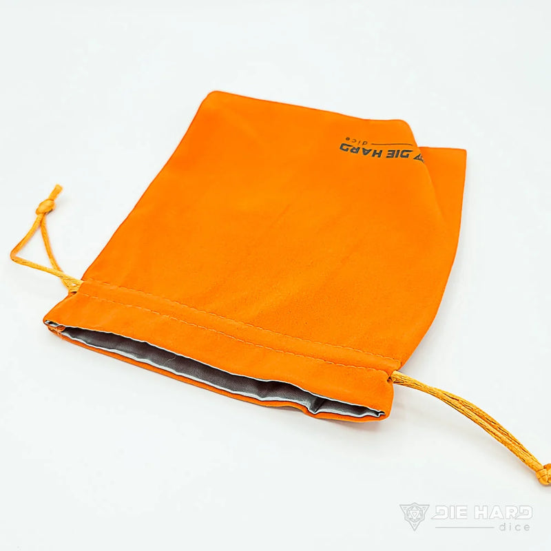 Die Hard Dice Velvet Dice Bag - Medium Orange