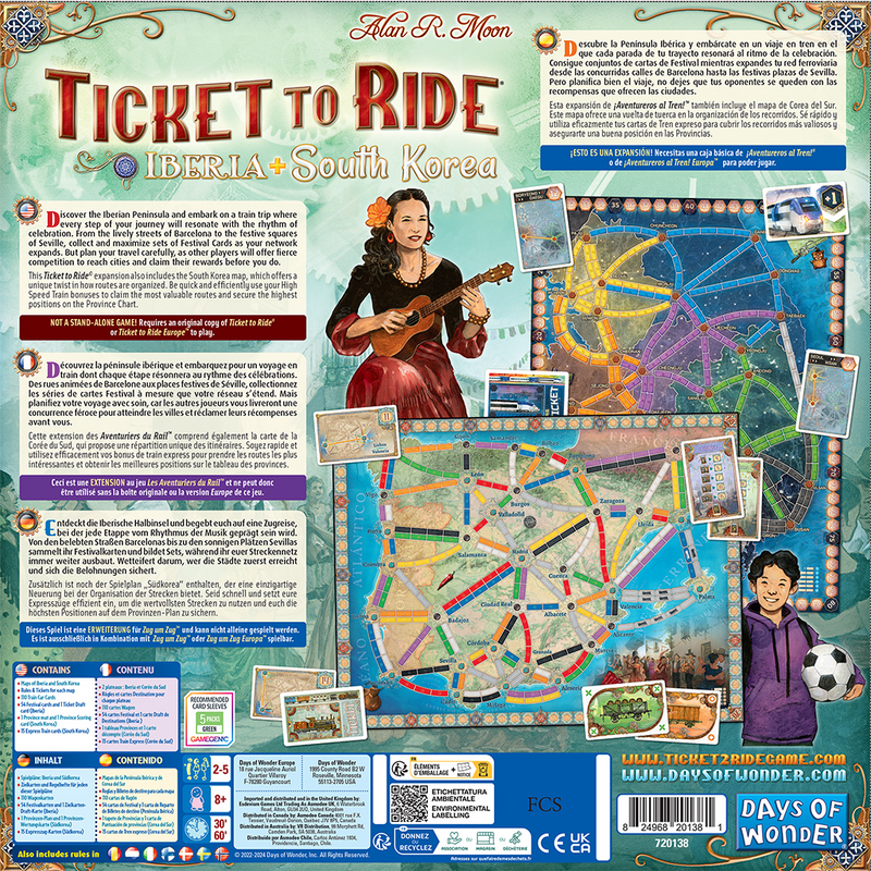 Ticket to Ride: Iberia & South Korea [Expansion]