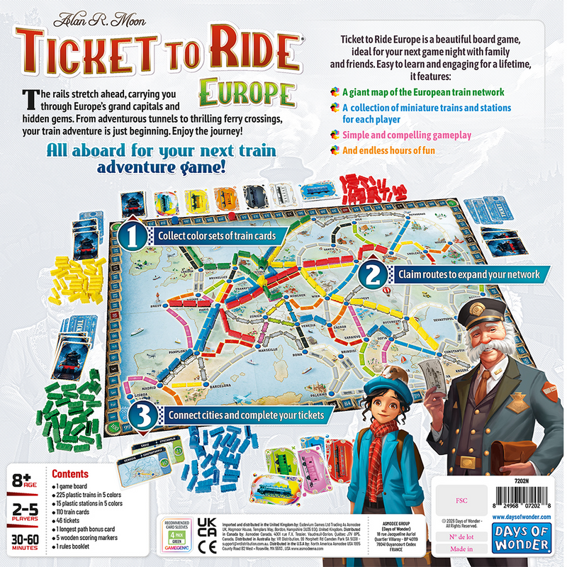 Ticket to Ride: Europe (2026)[Base Game]