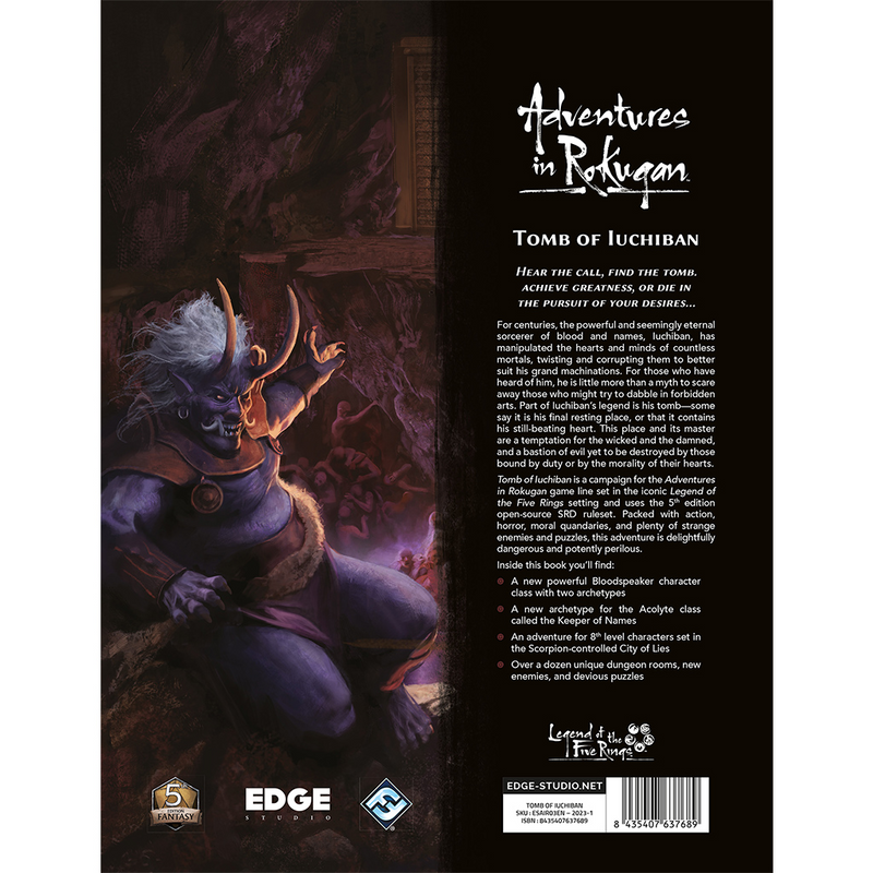 Adventures in Rokugan RPG: Tomb of Iuchiban [Hardcover] | Expansion