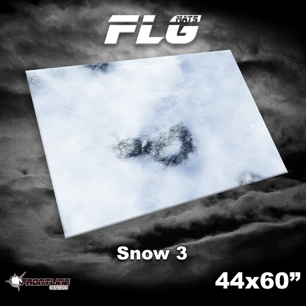 FLG Neoprene Wargaming Mats: Snow 3 - 44" x 60"