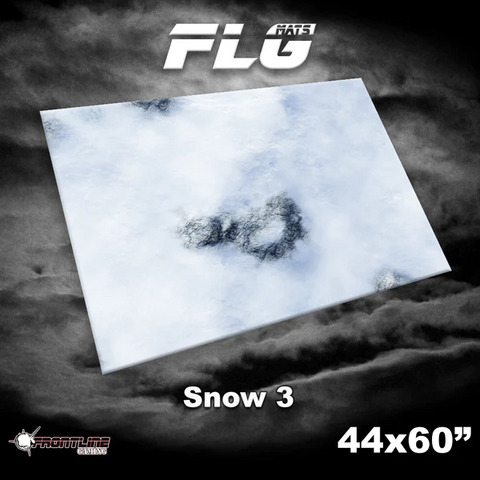 FLG Neoprene Wargaming Mats: Snow 3 - 44" x 60"